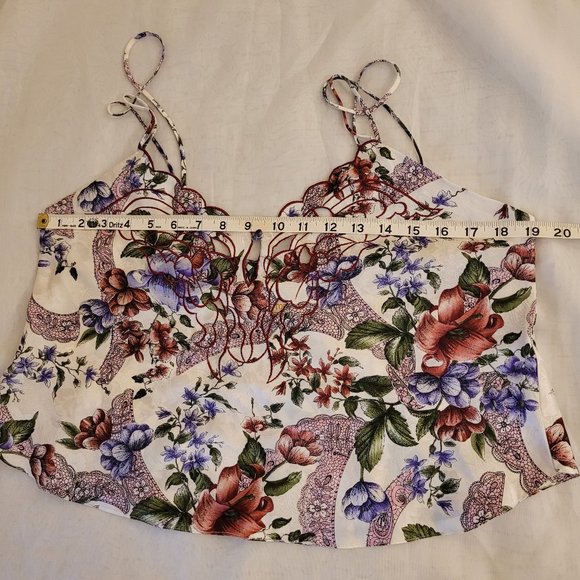 Victoria's Secret Gold Label Vintage Floral Cami Short Matching Set Lingerie M - Picture 9 of 11